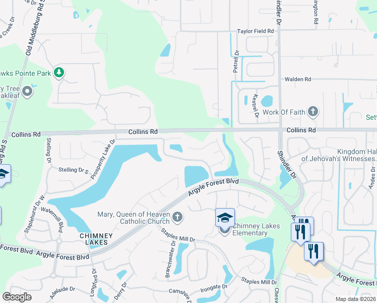map of restaurants, bars, coffee shops, grocery stores, and more near 8985 Needlepoint Place in Jacksonville