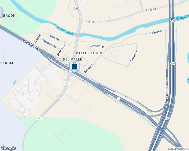 map of restaurants, bars, coffee shops, grocery stores, and more near 3401 Texas 71 in Travis County