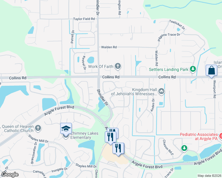 map of restaurants, bars, coffee shops, grocery stores, and more near 774 Sugartree Court in Jacksonville