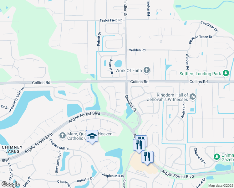 map of restaurants, bars, coffee shops, grocery stores, and more near 8055 Timber Point Drive in Jacksonville