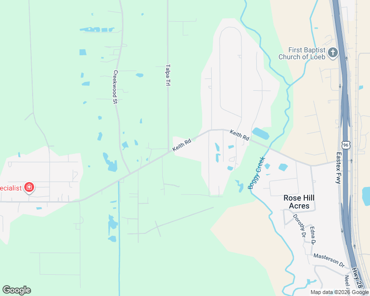 map of restaurants, bars, coffee shops, grocery stores, and more near 8008 Keith Road in Lumberton