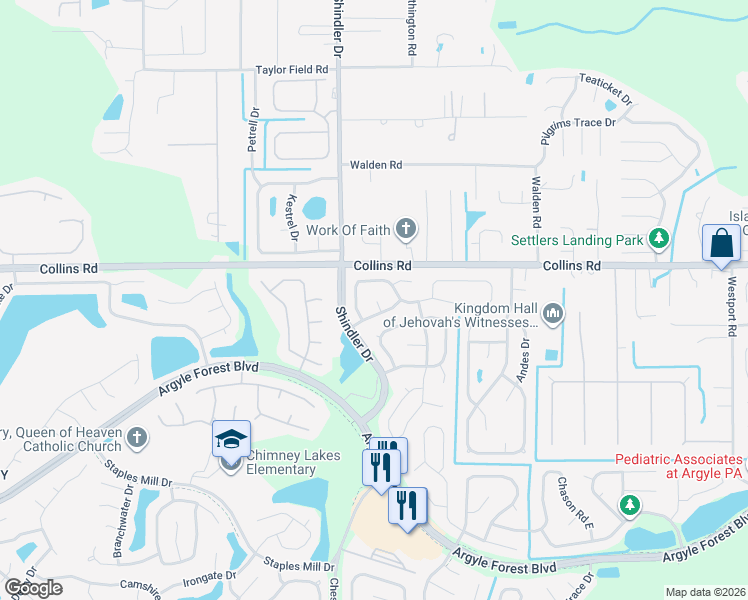 map of restaurants, bars, coffee shops, grocery stores, and more near 774 Sugartree Court in Jacksonville
