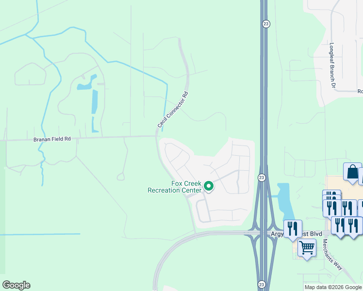 map of restaurants, bars, coffee shops, grocery stores, and more near 7804 Island Fox Road in Jacksonville