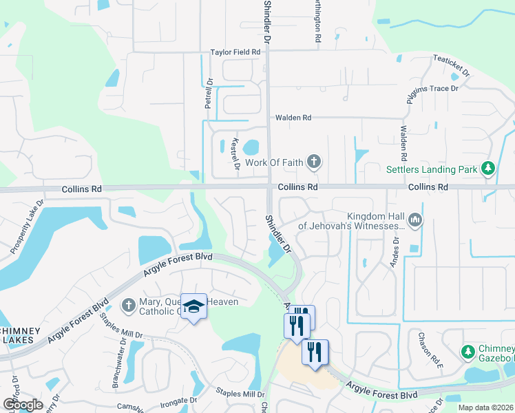 map of restaurants, bars, coffee shops, grocery stores, and more near 8745 Edgebrook Court in Jacksonville