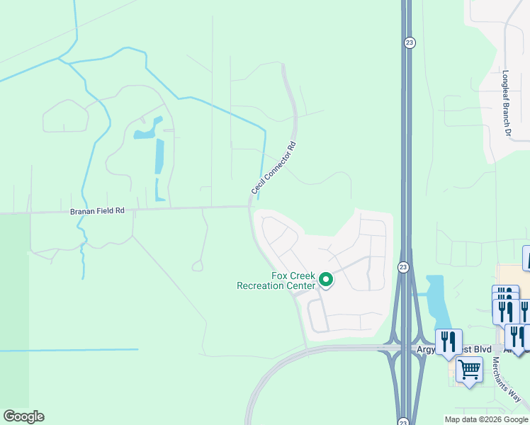 map of restaurants, bars, coffee shops, grocery stores, and more near 7859 Island Fox Road in Jacksonville