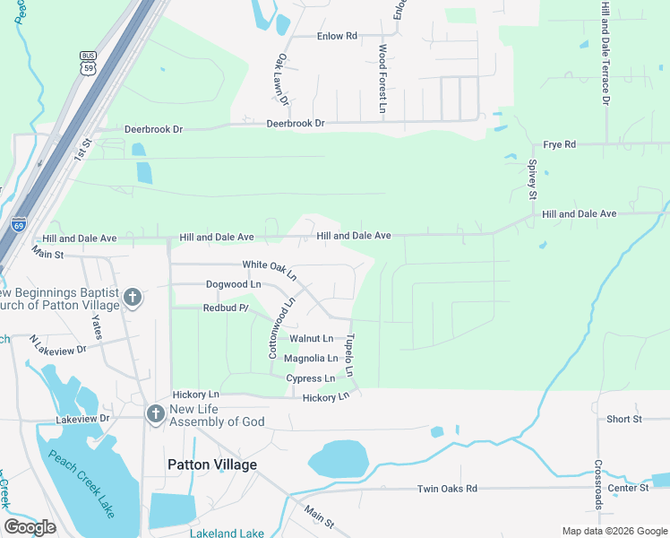 map of restaurants, bars, coffee shops, grocery stores, and more near 16680 Cedar Circle in Splendora