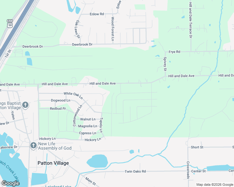 map of restaurants, bars, coffee shops, grocery stores, and more near 25552 Roy Rogers Road in Splendora