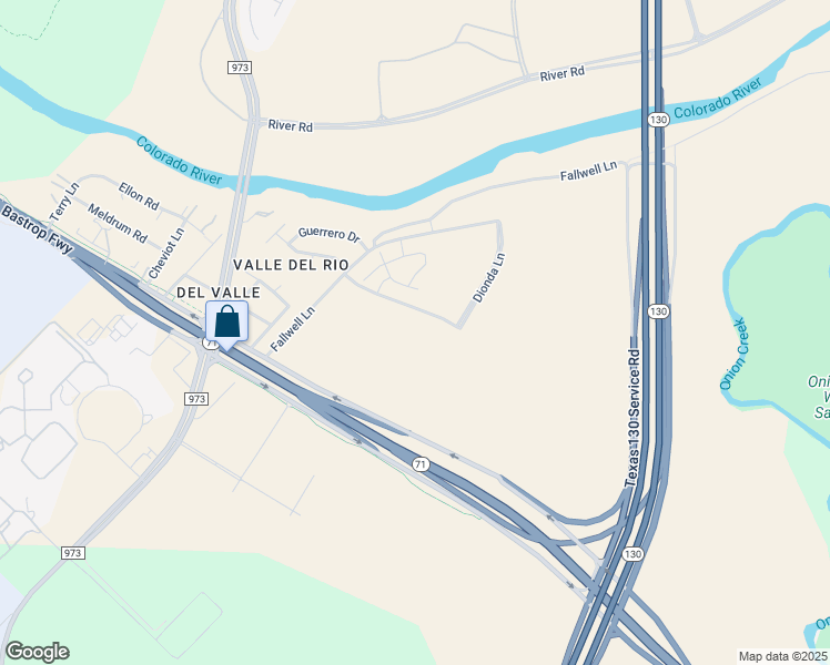 map of restaurants, bars, coffee shops, grocery stores, and more near 3411-3495 East Highway 71 in Travis County