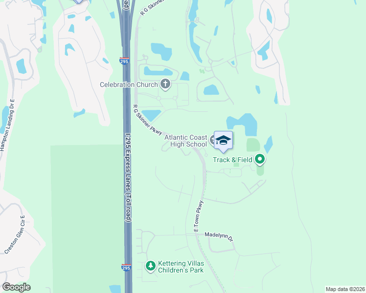 map of restaurants, bars, coffee shops, grocery stores, and more near 11233 Minnetta Court in Jacksonville
