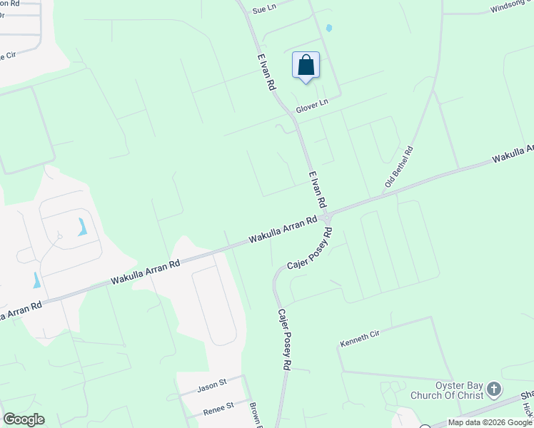 map of restaurants, bars, coffee shops, grocery stores, and more near 1324 Wakulla-Arran Road in Crawfordville