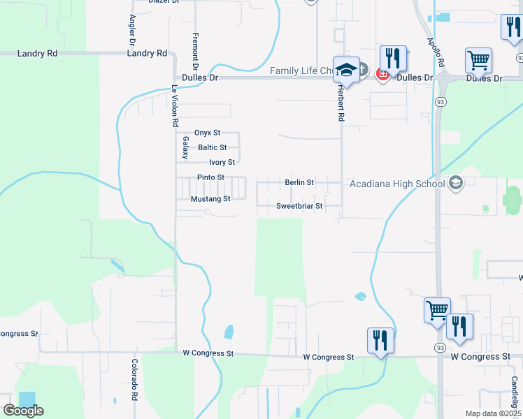 map of restaurants, bars, coffee shops, grocery stores, and more near 209 Belfast Street in Lafayette