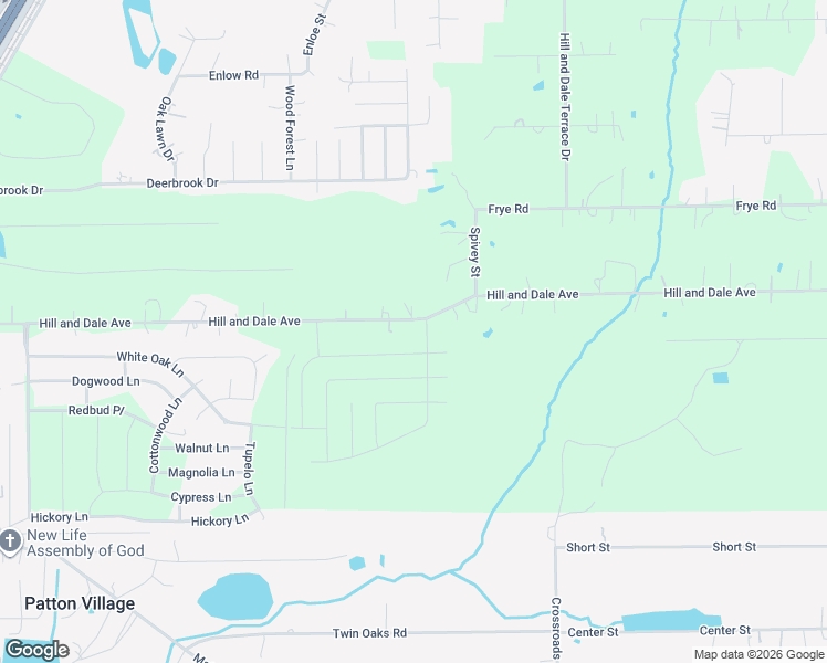 map of restaurants, bars, coffee shops, grocery stores, and more near 26156 Hill and Dale Avenue in Splendora