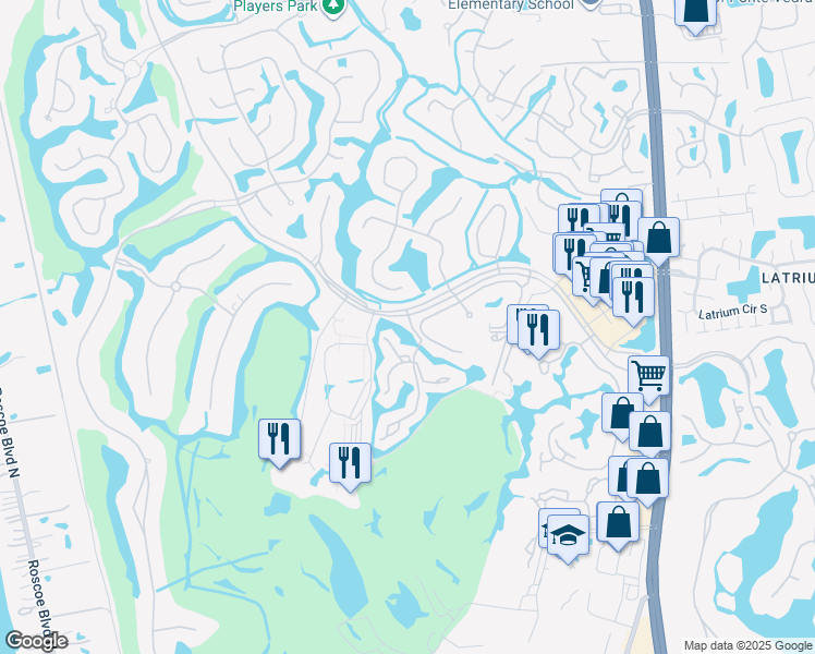 map of restaurants, bars, coffee shops, grocery stores, and more near 8 Players Club Villas Road in Ponte Vedra Beach