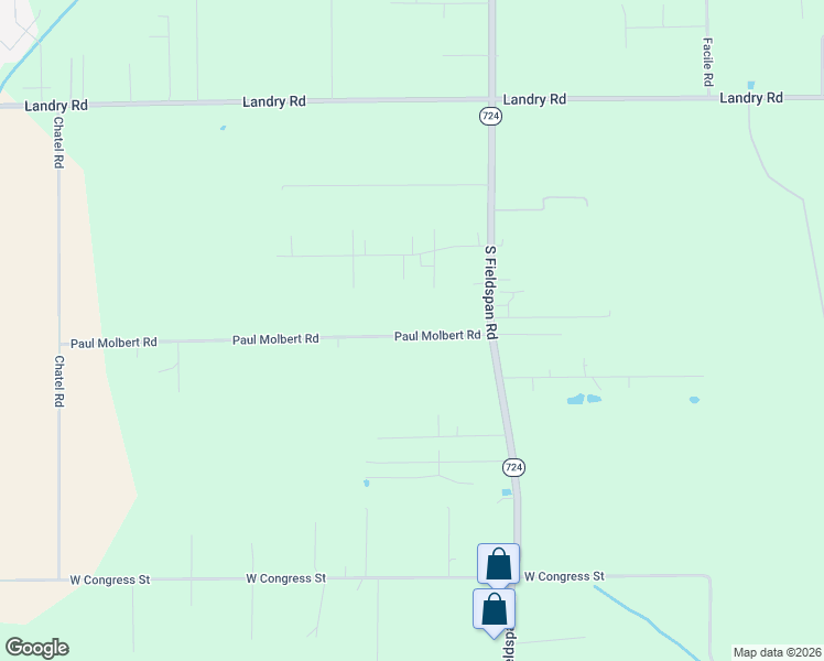 map of restaurants, bars, coffee shops, grocery stores, and more near 138 Paul Molbert Road in Duson