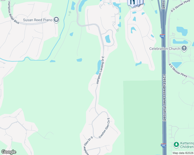 map of restaurants, bars, coffee shops, grocery stores, and more near 8996 Hampton Landing Drive East in Jacksonville