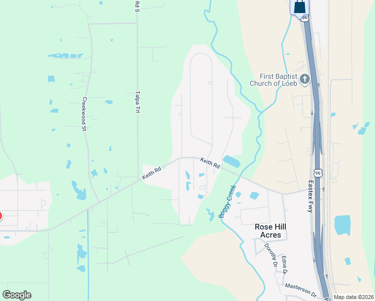 map of restaurants, bars, coffee shops, grocery stores, and more near 8283 Keith Road in Lumberton