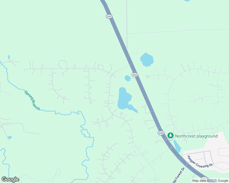 map of restaurants, bars, coffee shops, grocery stores, and more near 23972 Northcrest Trail in New Caney
