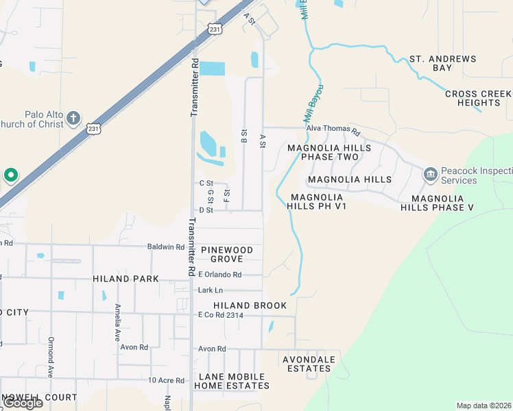 map of restaurants, bars, coffee shops, grocery stores, and more near 3641 D Street in Panama City
