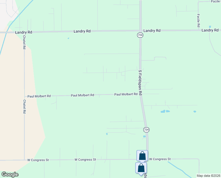 map of restaurants, bars, coffee shops, grocery stores, and more near 156 Paul Molbert Road in Duson