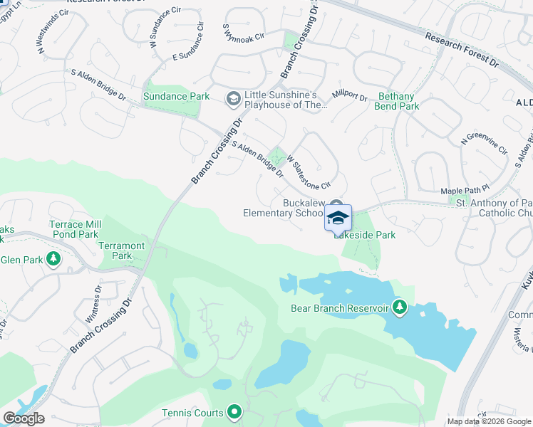 map of restaurants, bars, coffee shops, grocery stores, and more near 22 Noble Bend Drive in Spring