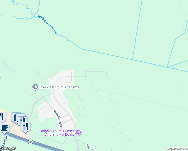 map of restaurants, bars, coffee shops, grocery stores, and more near in Panama City Beach