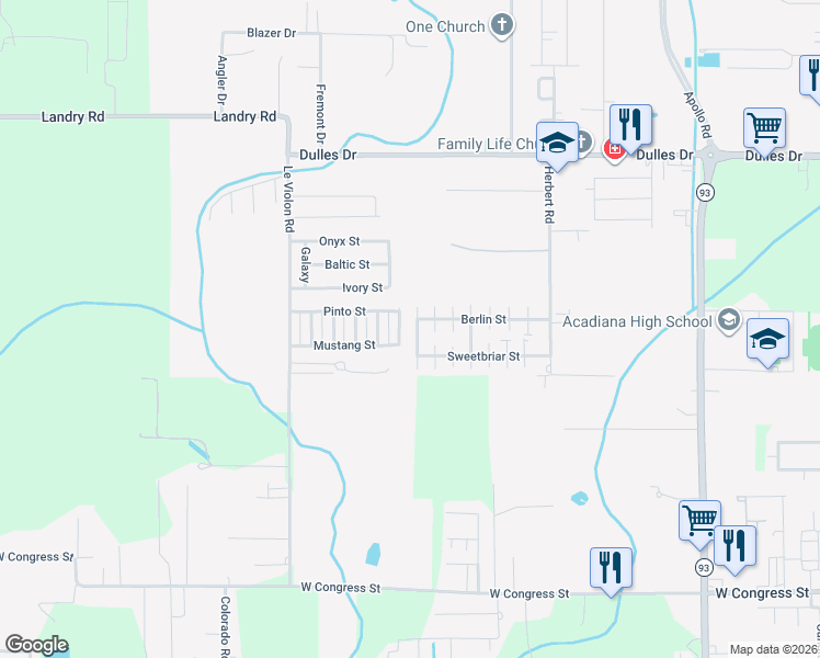 map of restaurants, bars, coffee shops, grocery stores, and more near 209 Belfast Street in Lafayette