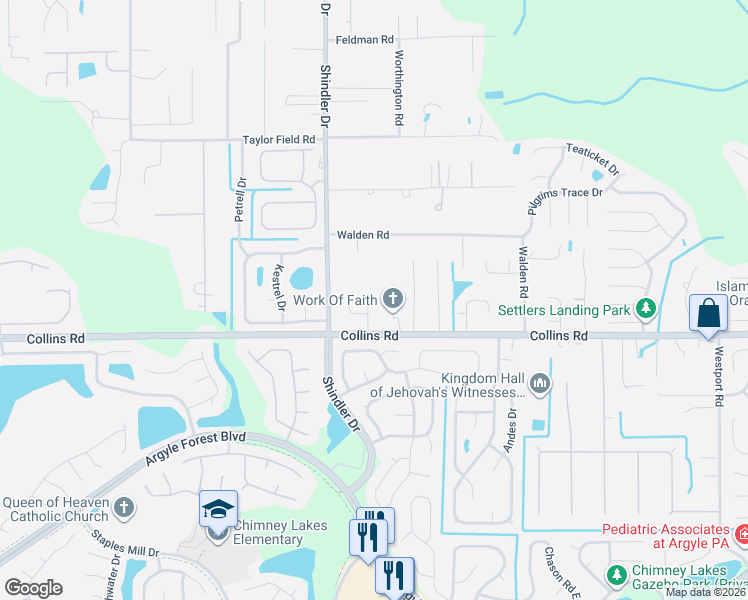 map of restaurants, bars, coffee shops, grocery stores, and more near 7608 Jeremy David Lane in Jacksonville