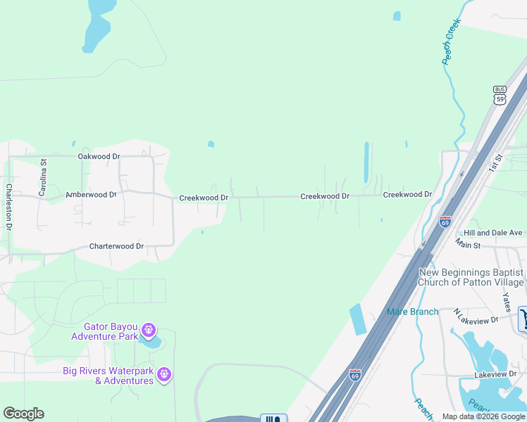 map of restaurants, bars, coffee shops, grocery stores, and more near 16615 Oakwood in Splendora