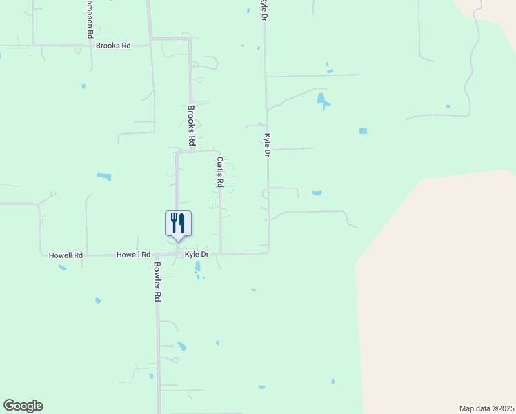 map of restaurants, bars, coffee shops, grocery stores, and more near 28521 Kyle Drive in Waller