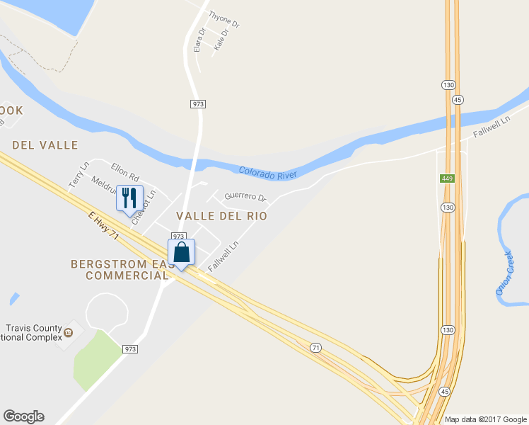 map of restaurants, bars, coffee shops, grocery stores, and more near 3016 Fallwell Lane in Austin