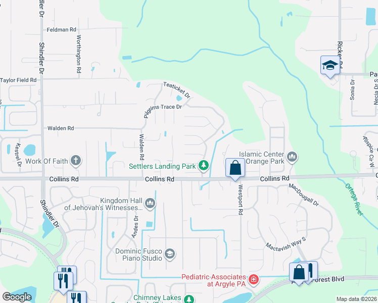 map of restaurants, bars, coffee shops, grocery stores, and more near 8188 Fort Chiswell Trail in Jacksonville