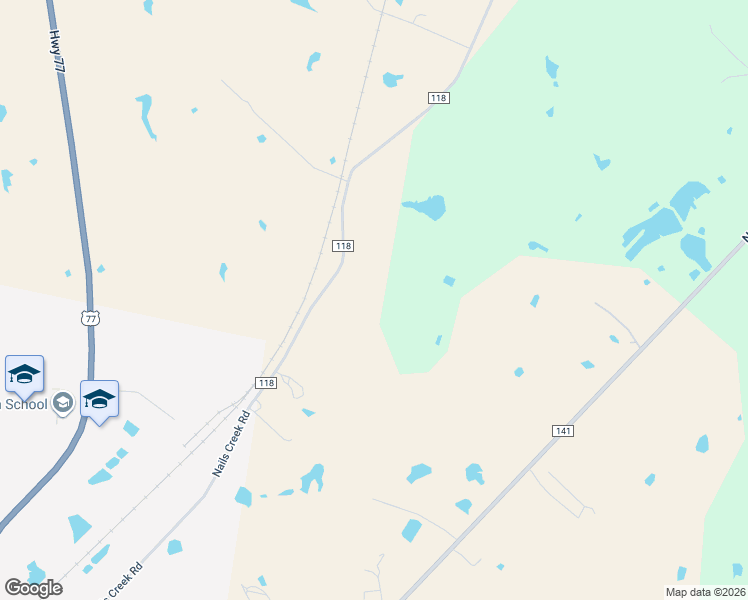 map of restaurants, bars, coffee shops, grocery stores, and more near 2498 County Road 118 in Giddings