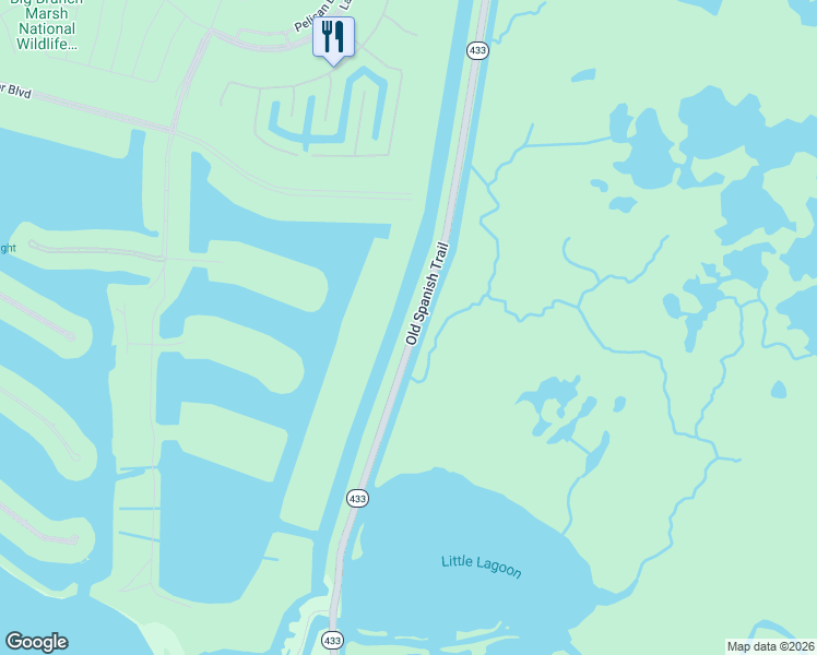 map of restaurants, bars, coffee shops, grocery stores, and more near 53321 Louisiana 433 in Slidell