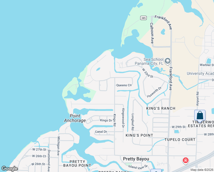 map of restaurants, bars, coffee shops, grocery stores, and more near 3303 South Harbour Circle in Panama City