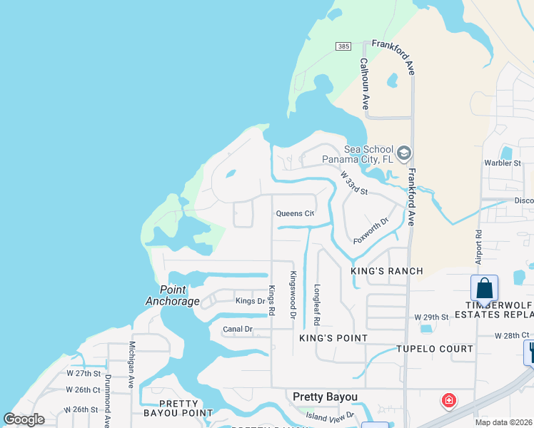 map of restaurants, bars, coffee shops, grocery stores, and more near 100 Queens Circle in Panama City
