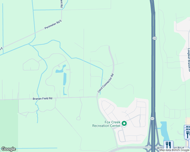 map of restaurants, bars, coffee shops, grocery stores, and more near Forest Tr in Jacksonville