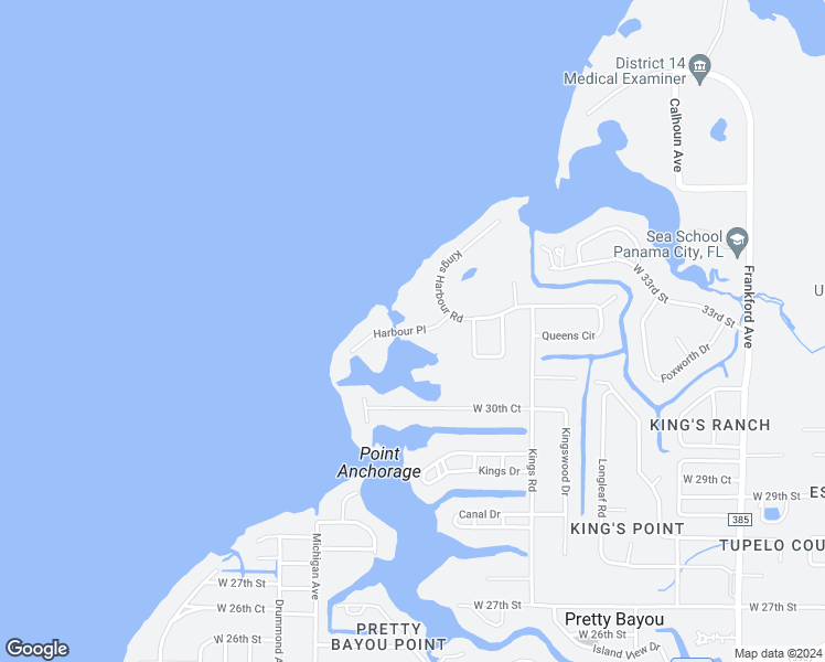 map of restaurants, bars, coffee shops, grocery stores, and more near Harbour Place in Panama City
