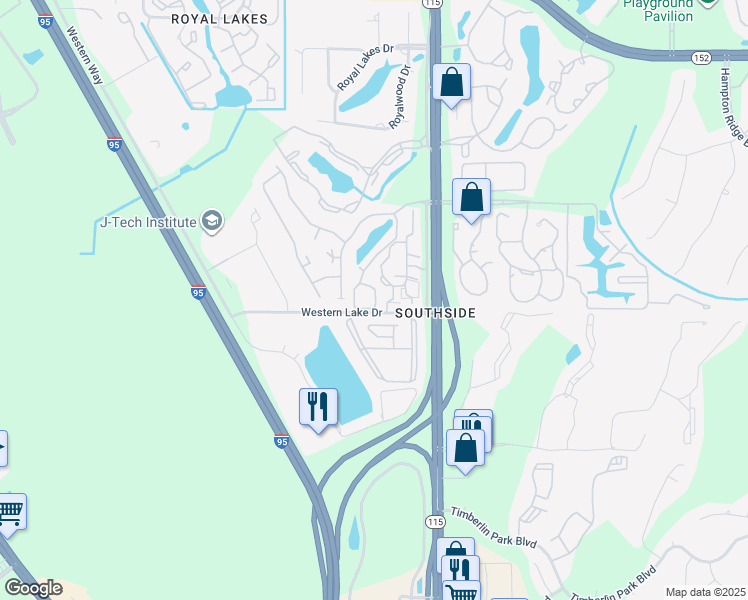 map of restaurants, bars, coffee shops, grocery stores, and more near 2100 8715-2 Belle Rive Ap in Jacksonville