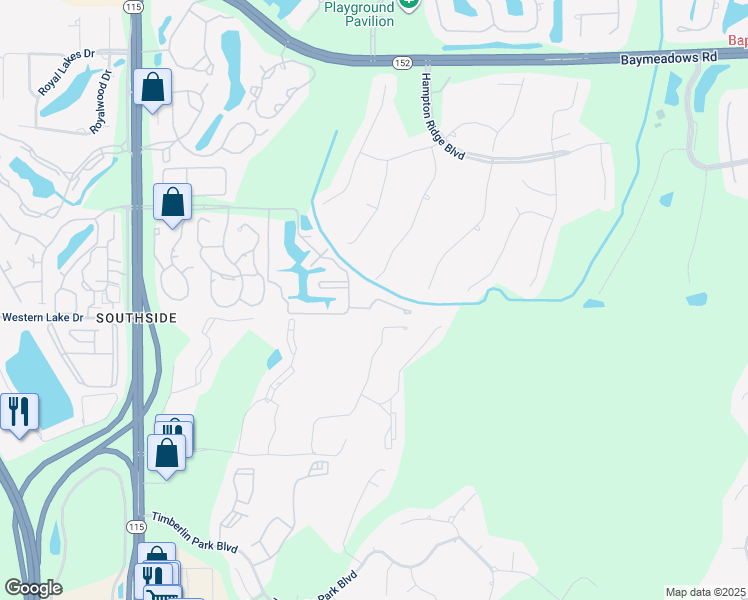 map of restaurants, bars, coffee shops, grocery stores, and more near 10200 Belle Rive Boulevard in Jacksonville