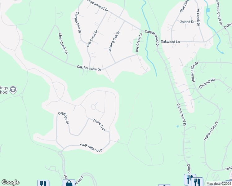 map of restaurants, bars, coffee shops, grocery stores, and more near 982 Hazy Hills Loop in Dripping Springs