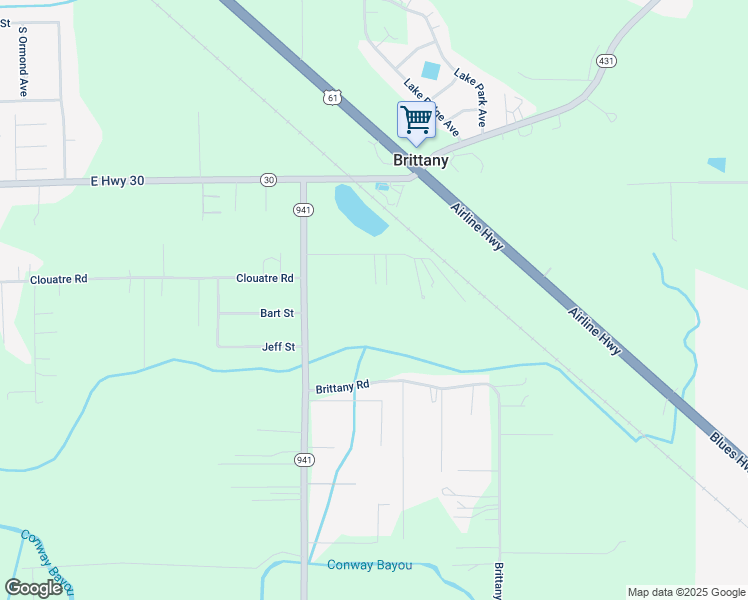 map of restaurants, bars, coffee shops, grocery stores, and more near 43099 Rose Rd in Gonzales