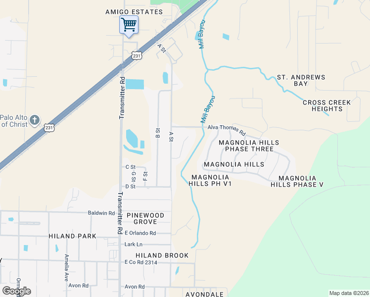 map of restaurants, bars, coffee shops, grocery stores, and more near 3710 E Street in Panama City