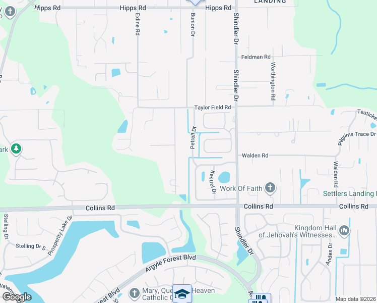 map of restaurants, bars, coffee shops, grocery stores, and more near 7450 Petrell Drive in Jacksonville