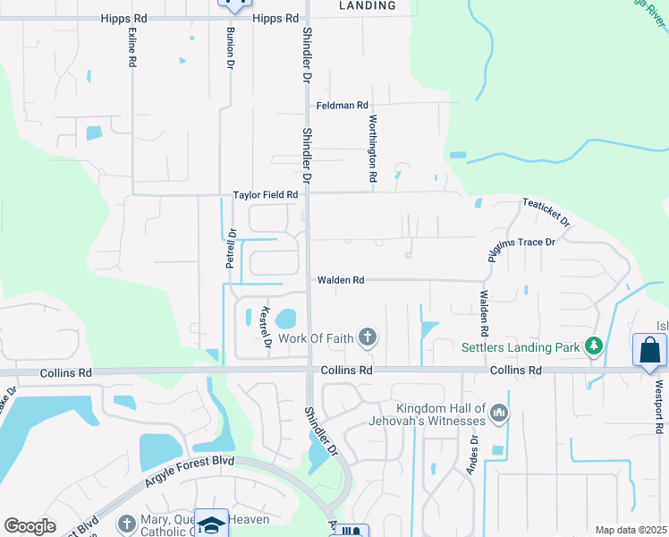 map of restaurants, bars, coffee shops, grocery stores, and more near 8631 Hilma Road in Jacksonville