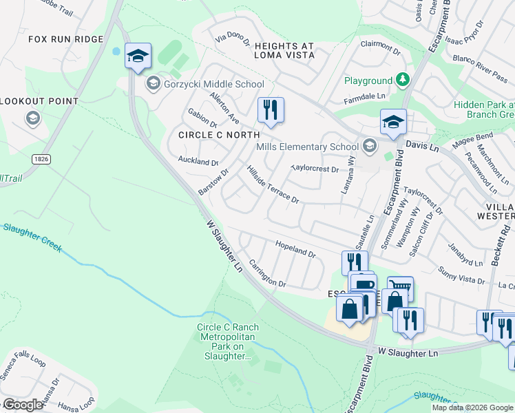 map of restaurants, bars, coffee shops, grocery stores, and more near 6601 Haswell Lane in Austin