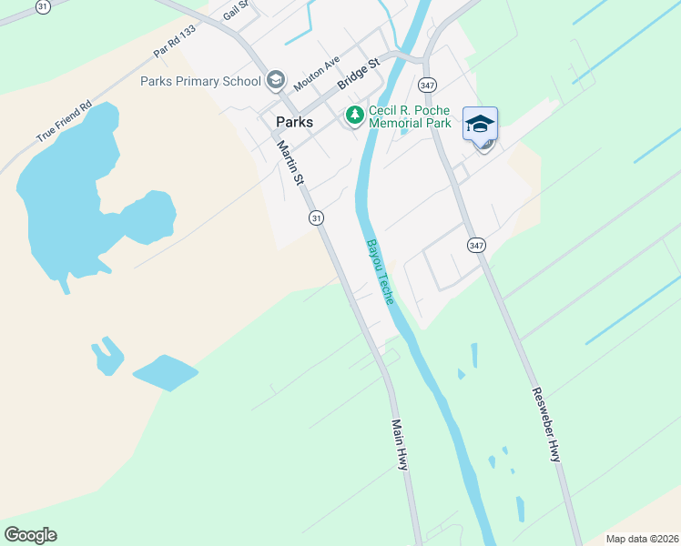 map of restaurants, bars, coffee shops, grocery stores, and more near 5493 Main Highway in Saint Martinville