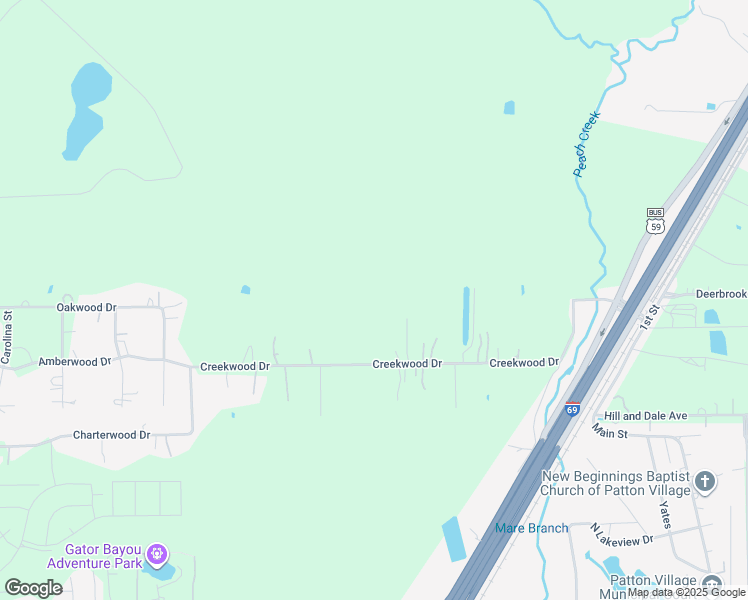 map of restaurants, bars, coffee shops, grocery stores, and more near 24221 Creekwood Drive in Splendora