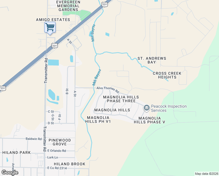 map of restaurants, bars, coffee shops, grocery stores, and more near 3917 Alva Thomas Road in Panama City