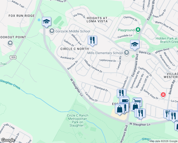 map of restaurants, bars, coffee shops, grocery stores, and more near 6601 Haswell Lane in Austin