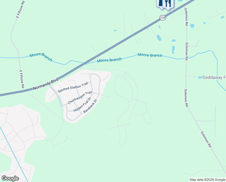 map of restaurants, bars, coffee shops, grocery stores, and more near 15252 Chuckwagon Trail in Jacksonville